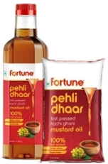 Fortune Pehli Dhaar Kachi Ghani Mustard Oil